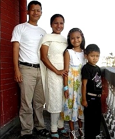 Pastor Reuben with his family in Kathmandu, Nepal.